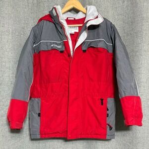 Vintage Columbia Sportswear Jacket Women 18/20 (XL,XXL) Red Gray Colorblock
